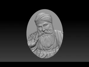 guru nanak for cnc router 3D Print Model