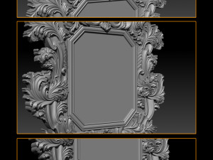 mirror classical carved frame 3Dプリントモデル