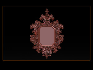 mirror classical carved frame 3Dプリントモデル