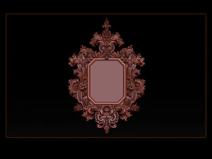 mirror classical carved frame 3D Print Model