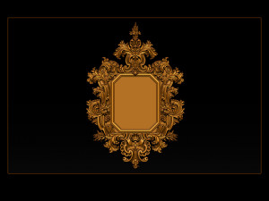 mirror classical carved frame 3Dプリントモデル