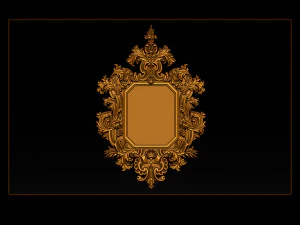 mirror classical carved frame 3D Print Model