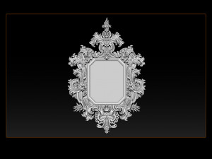 mirror classical carved frame 3Dプリントモデル