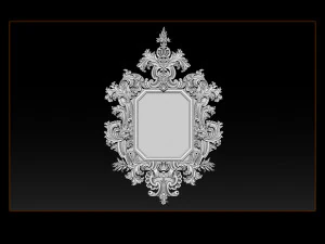 mirror classical carved frame 3D Print Model