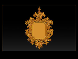 mirror classical carved frame 3Dプリントモデル