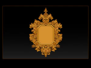 mirror classical carved frame 3D Print Model