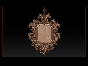 mirror classical carved frame 3Dプリントモデル