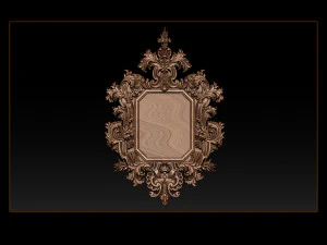 mirror classical carved frame 3D Print Model