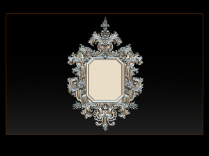 mirror classical carved frame 3Dプリントモデル
