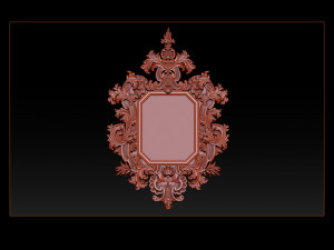 mirror classical carved frame 3Dプリントモデル