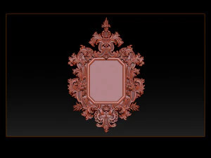 mirror classical carved frame 3D Print Model