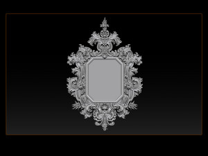mirror classical carved frame 3Dプリントモデル
