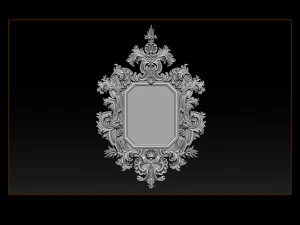 mirror classical carved frame 3D Print Model