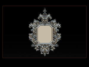 mirror classical carved frame 3Dプリントモデル