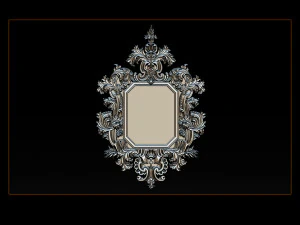 mirror classical carved frame 3D Print Model