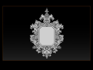 mirror classical carved frame 3Dプリントモデル