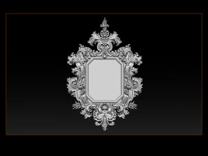 mirror classical carved frame 3D Print Model