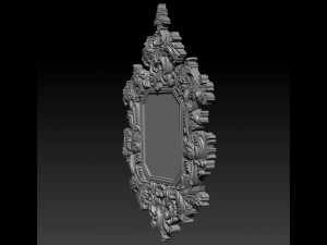 mirror classical carved frame 3Dプリントモデル