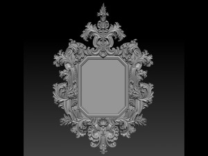mirror classical carved frame 3Dプリントモデル