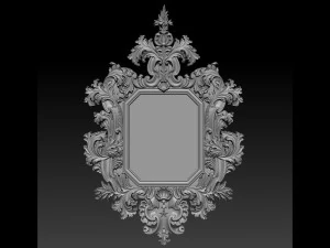 mirror classical carved frame 3D Print Model