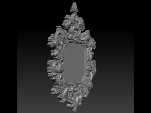 mirror classical carved frame 3Dプリントモデル