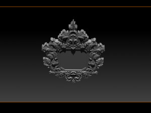 mirror classical carved frame 3Dプリントモデル
