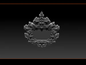 mirror classical carved frame 3D Print Model