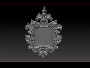 mirror classical carved frame 3D Print Model