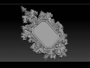 mirror classical carved frame 3Dプリントモデル