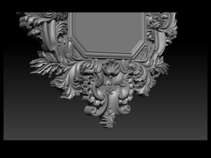 mirror classical carved frame 3Dプリントモデル