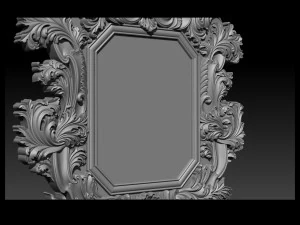 mirror classical carved frame 3D Print Model