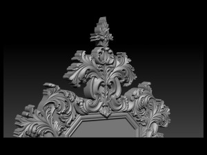 mirror classical carved frame 3Dプリントモデル