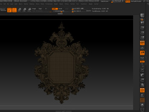 mirror classical carved frame 3Dプリントモデル
