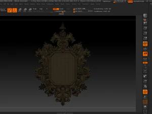 mirror classical carved frame 3D Print Model