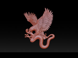 eagle and snake pendant jewelry Modello di stampa 3D