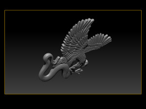 eagle and snake pendant jewelry Modello di stampa 3D