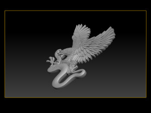 eagle and snake pendant jewelry Modello di stampa 3D