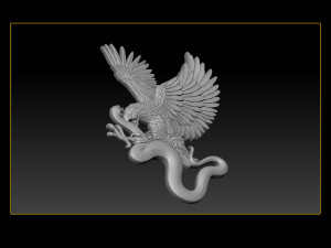 eagle and snake pendant jewelry Modello di stampa 3D