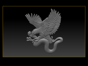 eagle and snake pendant jewelry Modello di stampa 3D
