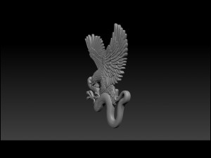 eagle and snake pendant jewelry Modello di stampa 3D