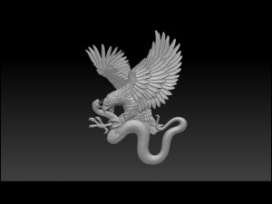 eagle and snake pendant jewelry Modello di stampa 3D