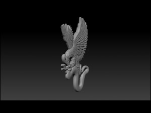 eagle and snake pendant jewelry Modello di stampa 3D