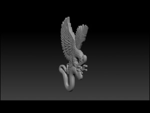 eagle and snake pendant jewelry Modello di stampa 3D