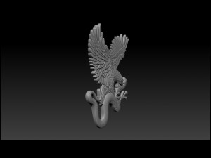 eagle and snake pendant jewelry Modello di stampa 3D