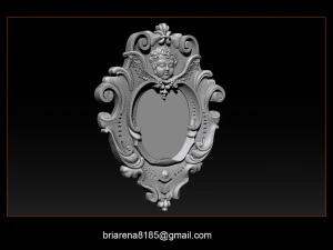 mirror frame 3d - cnc machine - 3d cnc - 3d cnc 3D Print Model