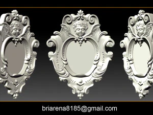 mirror frame 3d - cnc machine - 3d cnc - 3d cnc 3D Print Model