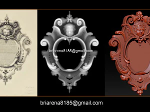 mirror frame 3d - cnc machine - 3d cnc - 3d cnc 3D Print Model