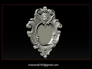 mirror frame 3d - cnc machine - 3d cnc - 3d cnc 3D Print Model