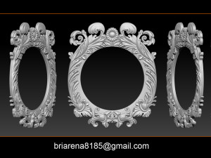 classical nameplate frame - mirror 3Dプリントモデル