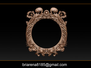 classical nameplate frame - mirror Modelo de impresión 3D